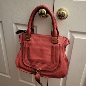 CHLOE Marcie large size Grained calfskin Leather Tote/Shoulder Bag